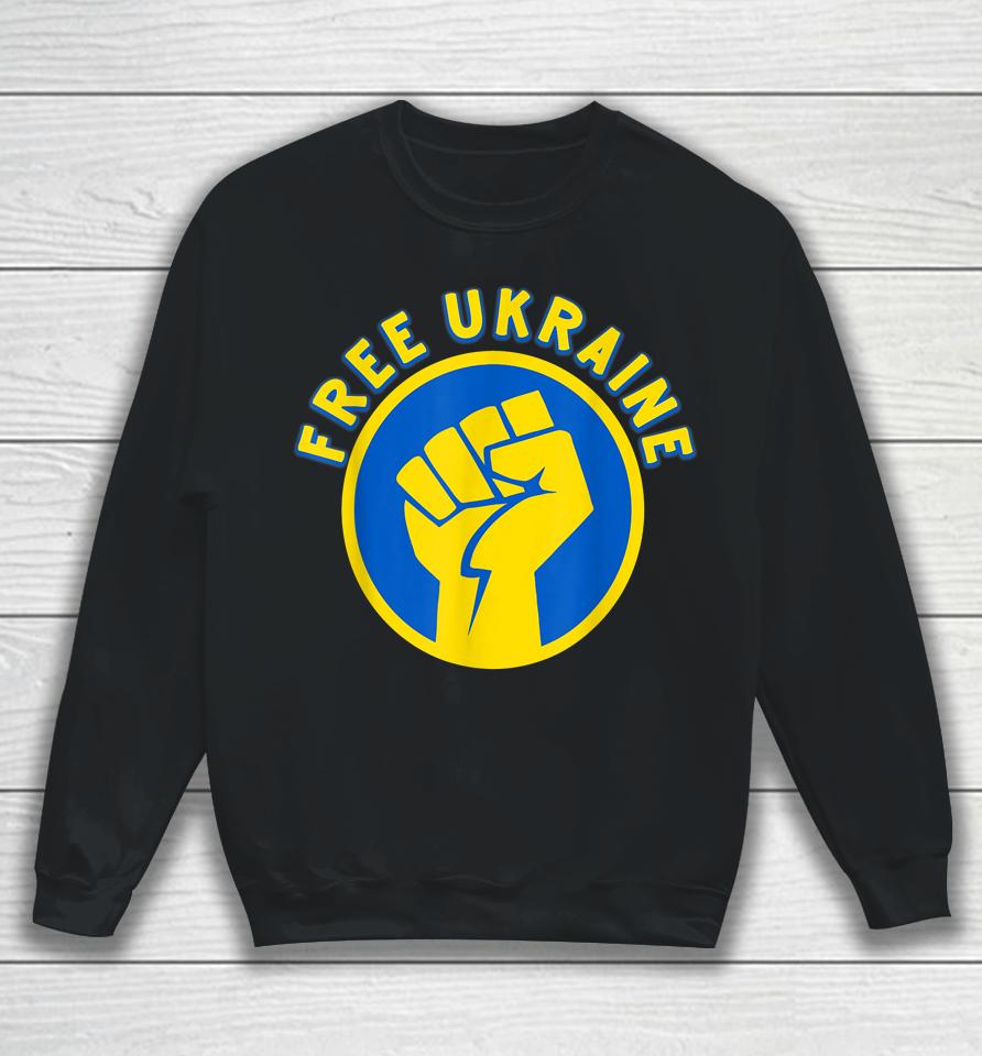 Free Ukraine Fist Hand Sweatshirt