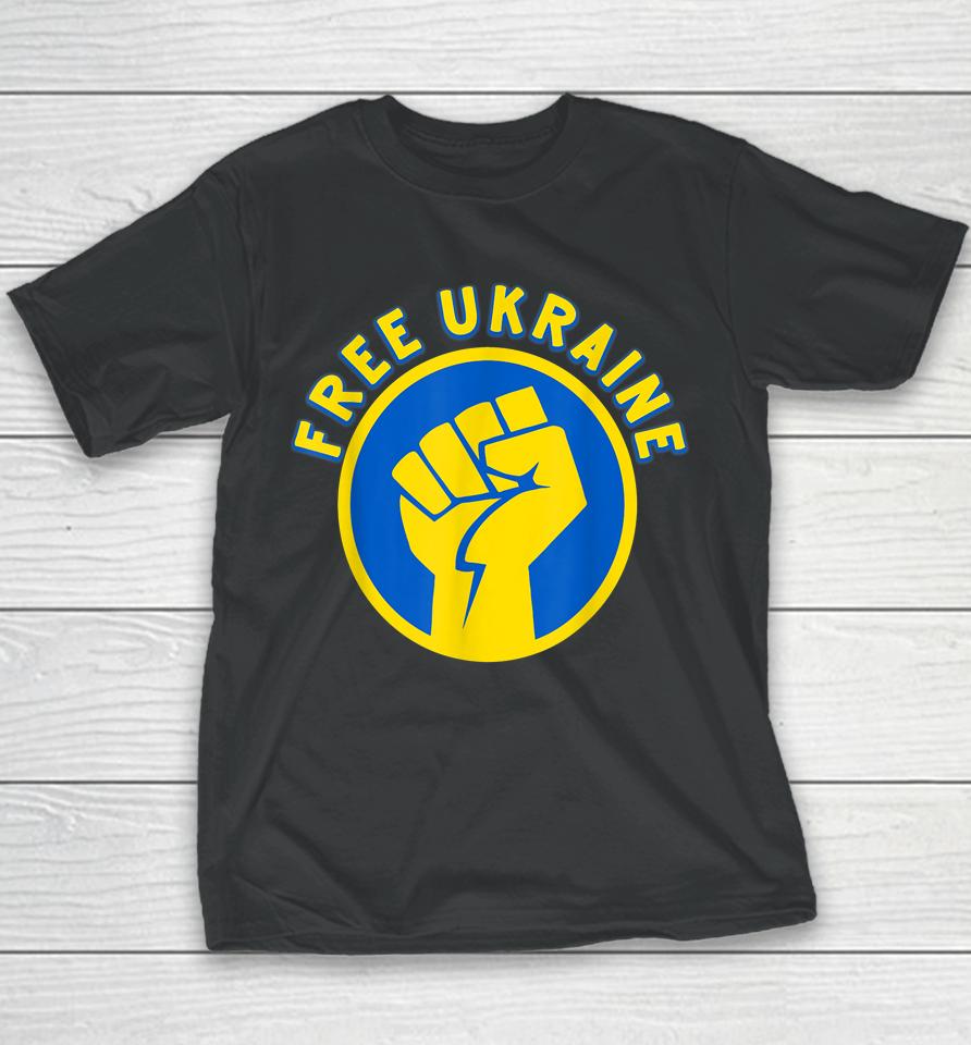 Free Ukraine Fist Hand Youth T-Shirt