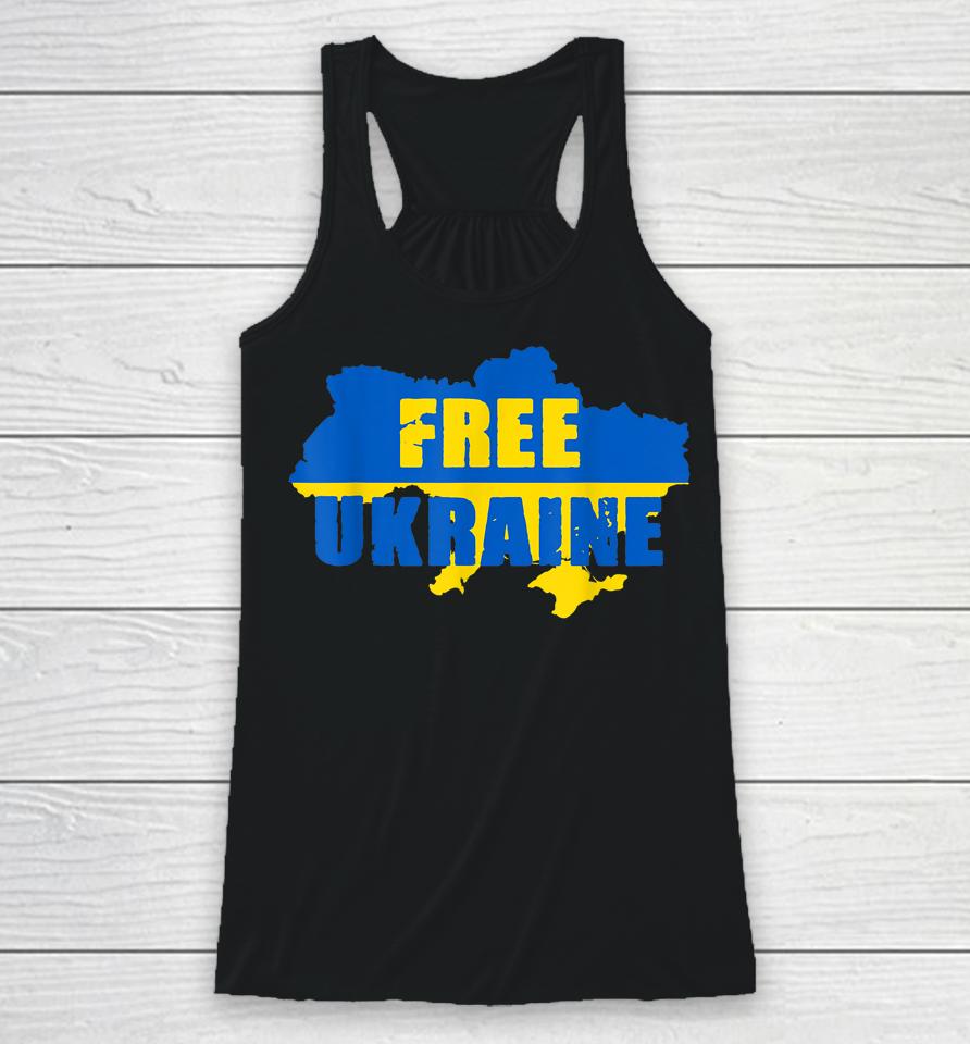 Free Ukraine I Stand With Ukraine Racerback Tank
