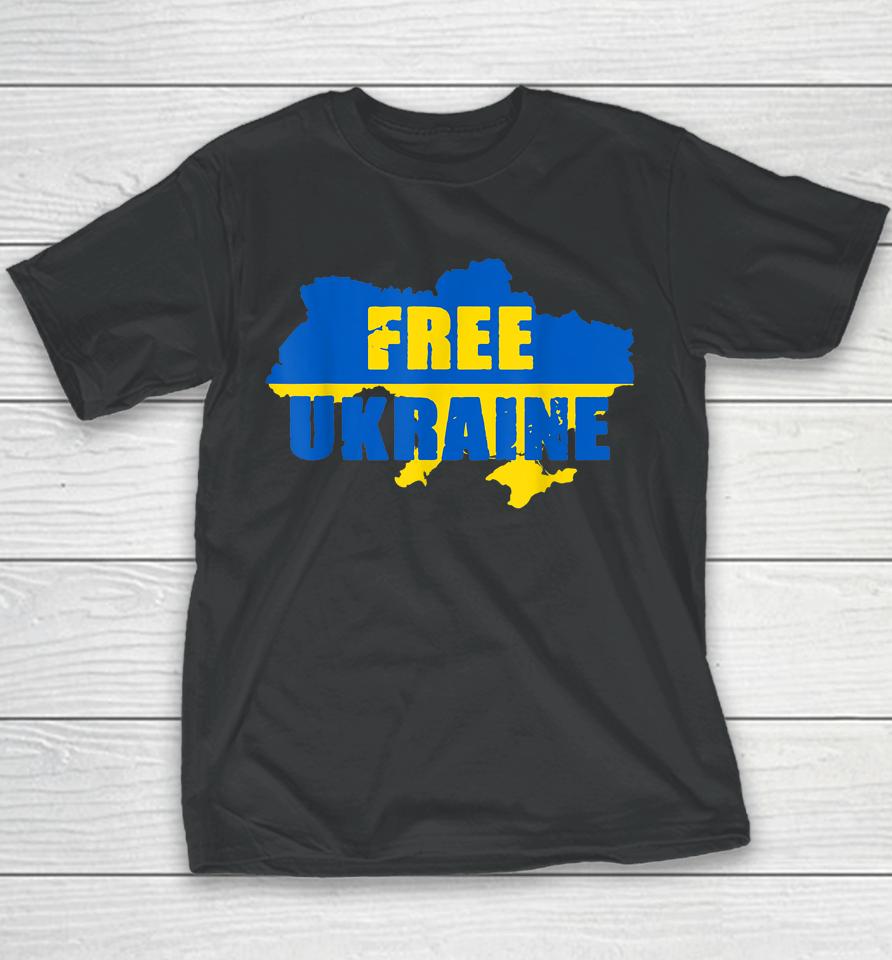 Free Ukraine I Stand With Ukraine Youth T-Shirt