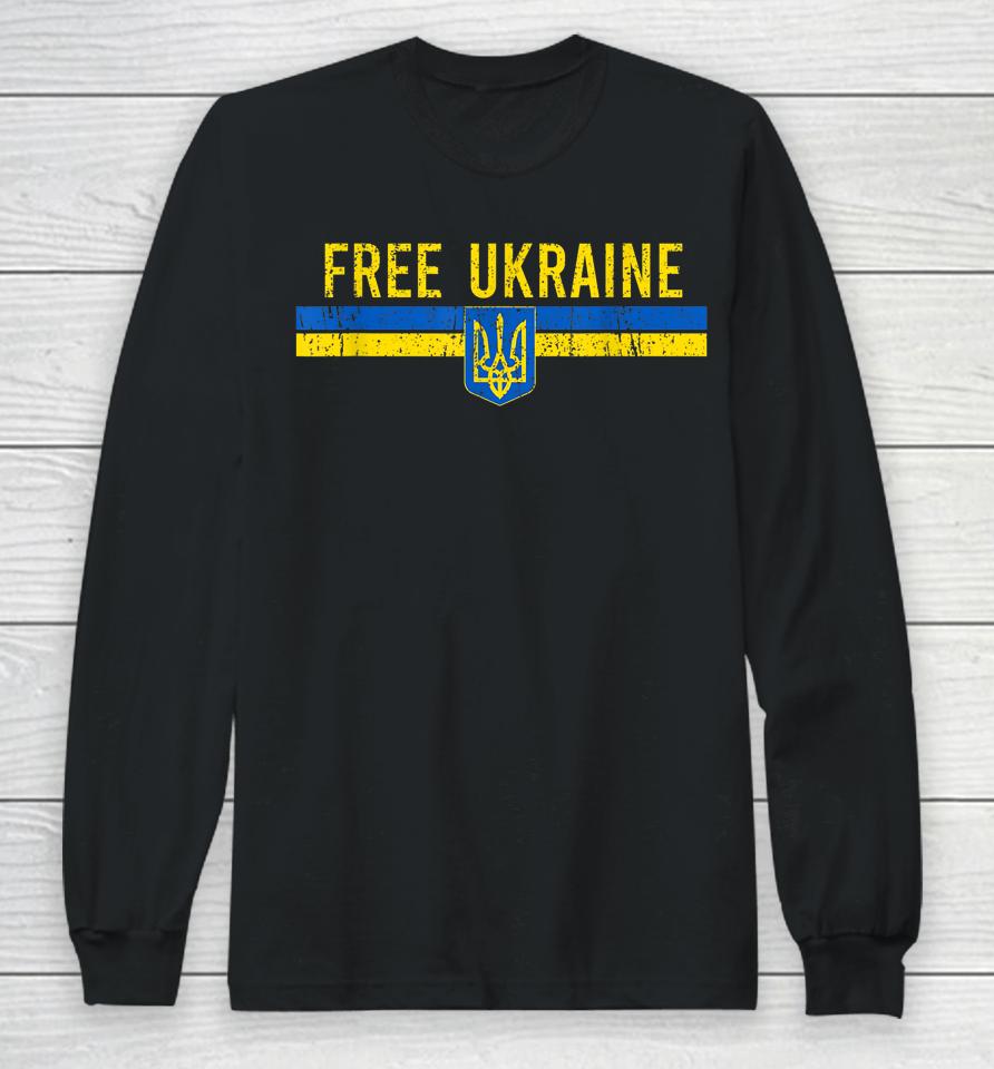 Free Ukraine Vintage Long Sleeve T-Shirt