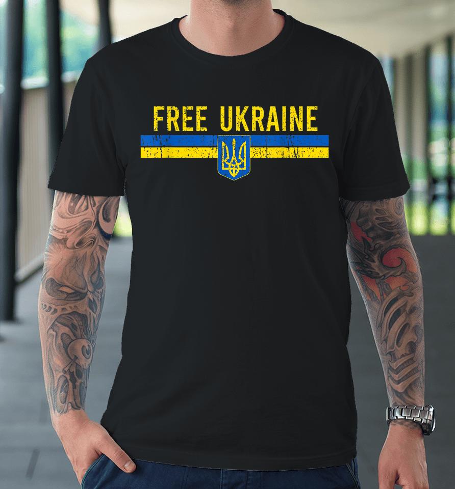 Free Ukraine Vintage Premium T-Shirt