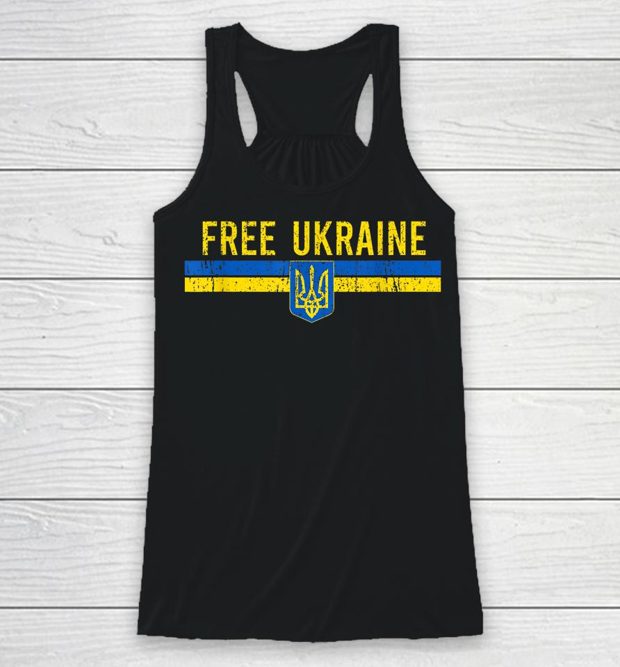 Free Ukraine Vintage Racerback Tank