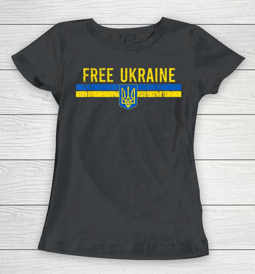 Free Ukraine Vintage Women T-Shirt