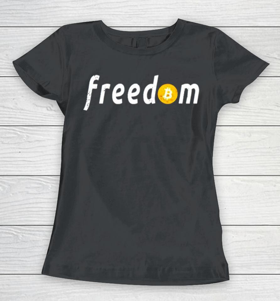 Freedom Bitcoin Vintage Women T-Shirt