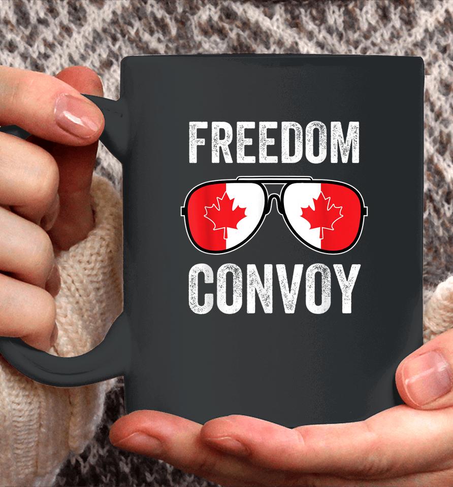Freedom Convoy 2022 Canada Flag Sunglasse Coffee Mug