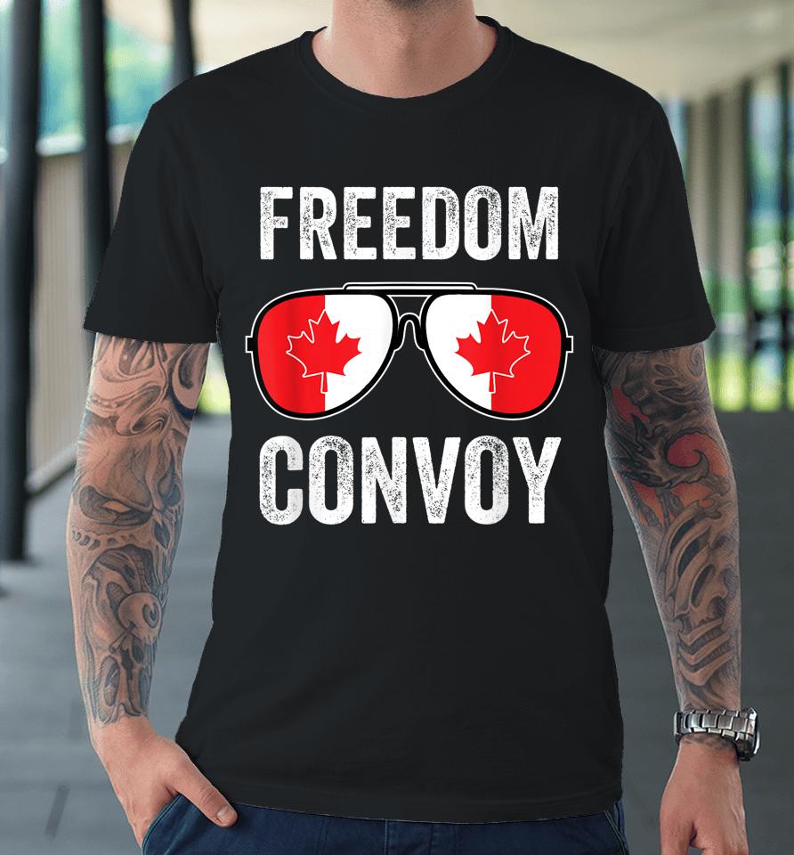 Freedom Convoy 2022 Canada Flag Sunglasse Premium T-Shirt