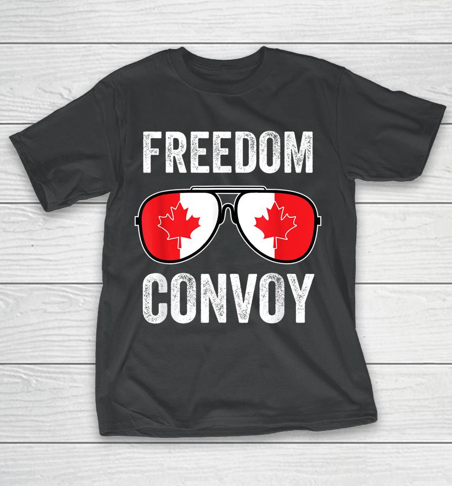 Freedom Convoy 2022 Canada Flag Sunglasse T-Shirt