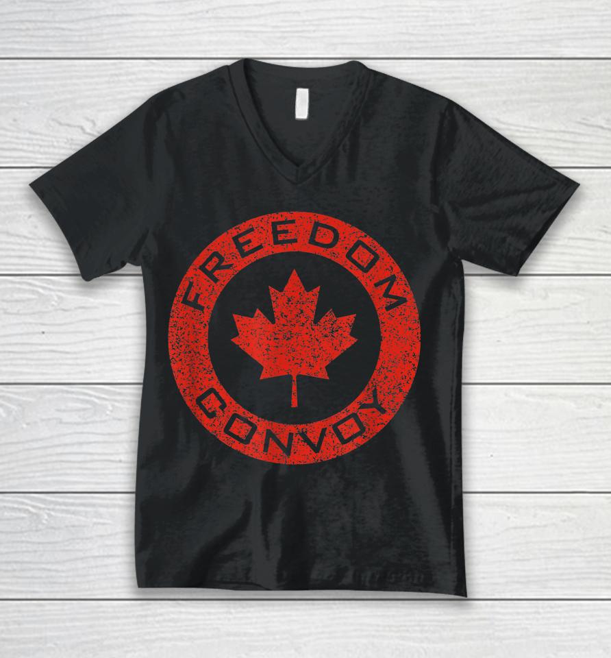 Freedom Convoy 2022 Canadian Trucker Unisex V-Neck T-Shirt