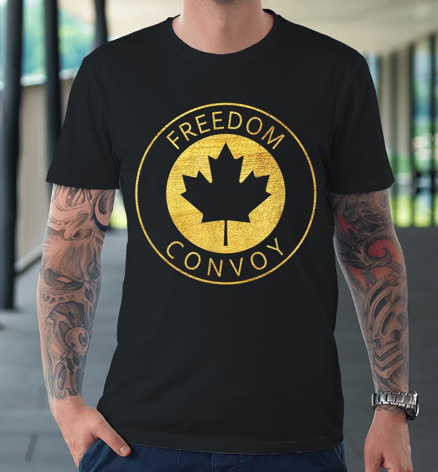 Freedom Convoy 2022 Canadian Trucker Tees Maple Leaf Vintage Premium T-Shirt