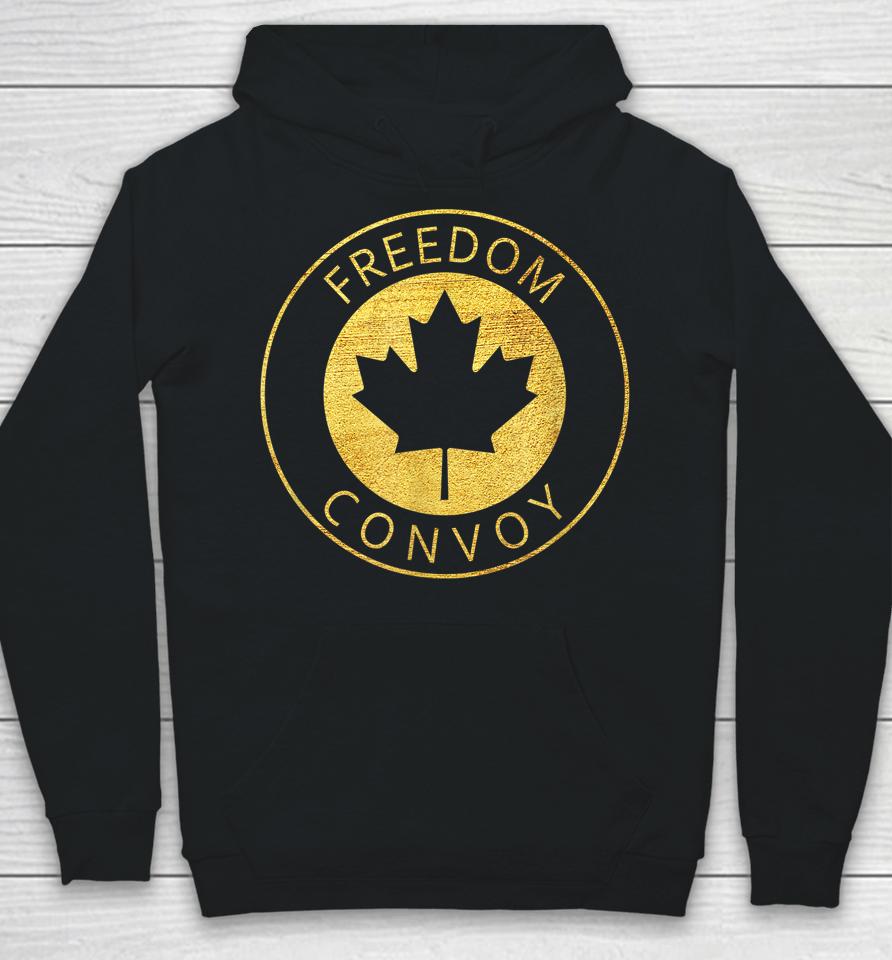 Freedom Convoy 2022 Canadian Trucker Tees Maple Leaf Vintage Hoodie