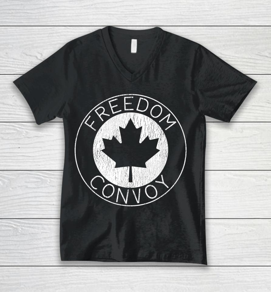 Freedom Convoy 2022 Canadian Truckers Unisex V-Neck T-Shirt