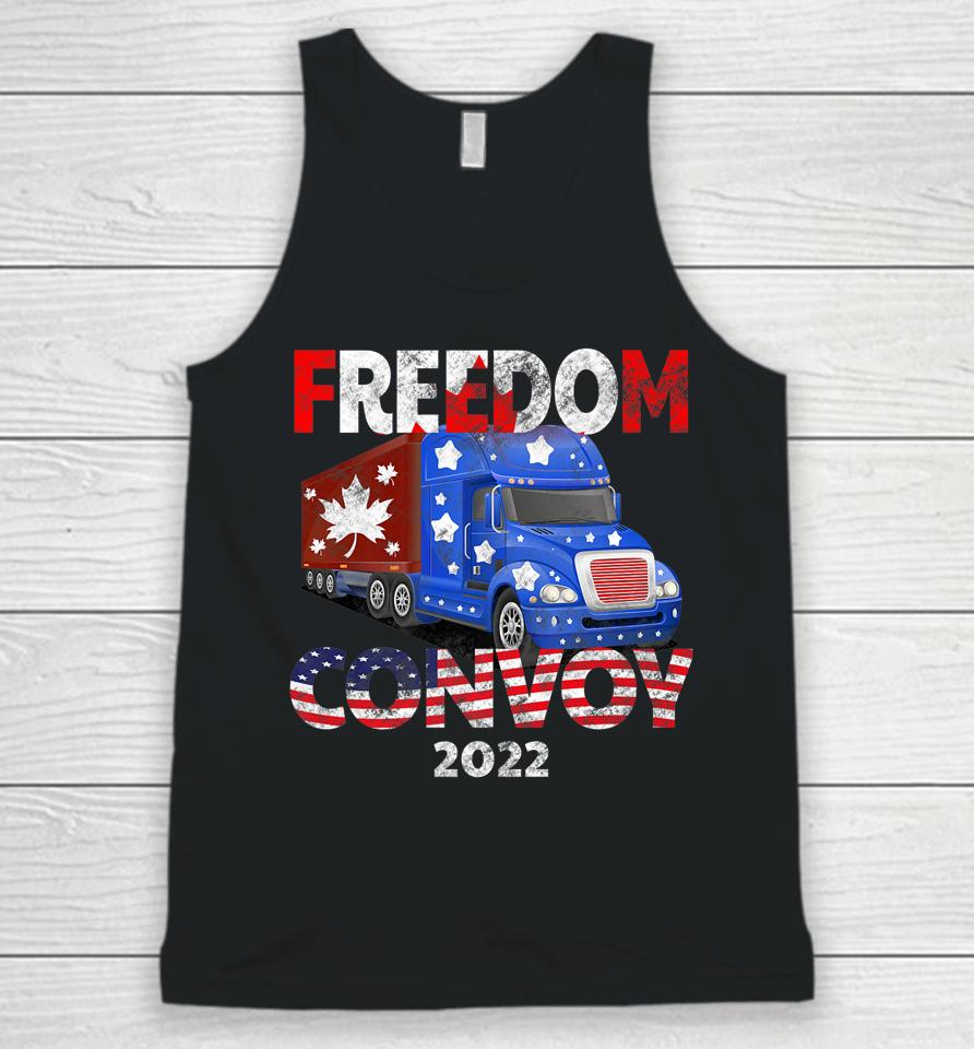 Freedom Convoy 2022 In Support Of Truckers Mandate Freedom Unisex Tank Top