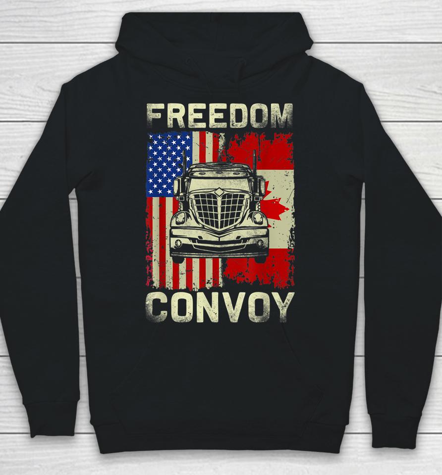 Freedom Convoy 2022 Support Canadian Truckers Mandate Truck Hoodie