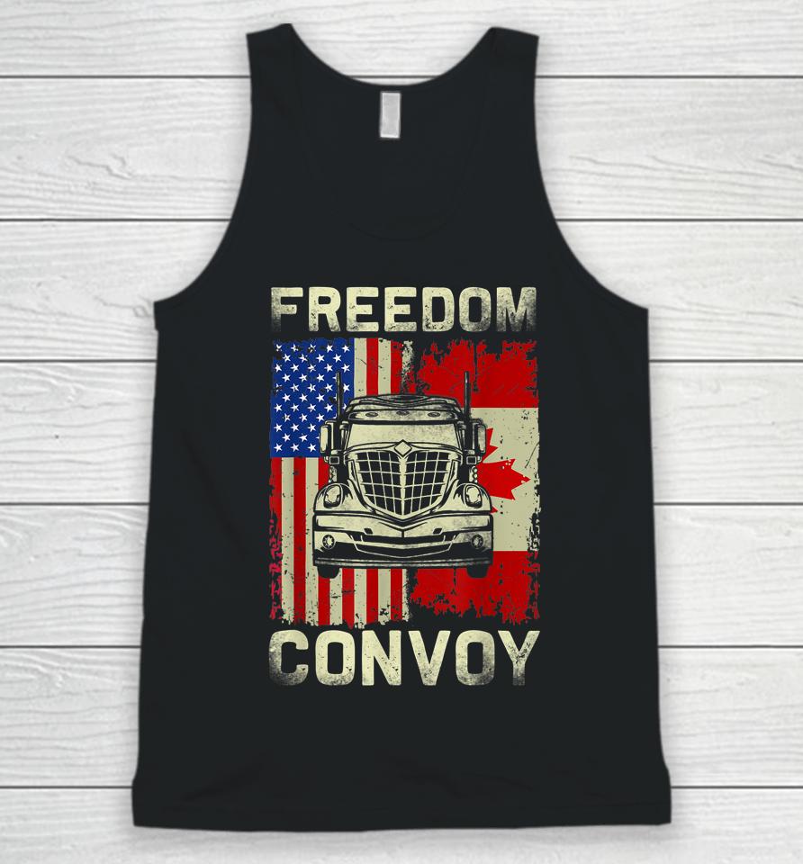 Freedom Convoy 2022 Support Canadian Truckers Mandate Truck Unisex Tank Top