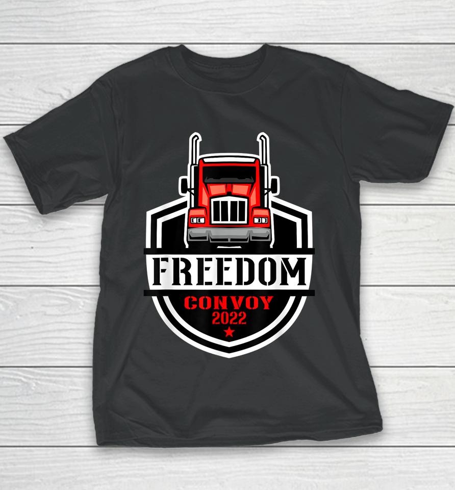 Freedom Convoy 2022 Truck Driver Canada Support Trucker Youth T-Shirt