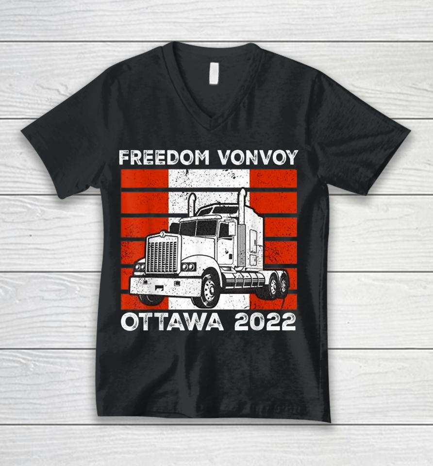 Freedom Convoy Ottawa 2022 Unisex V-Neck T-Shirt