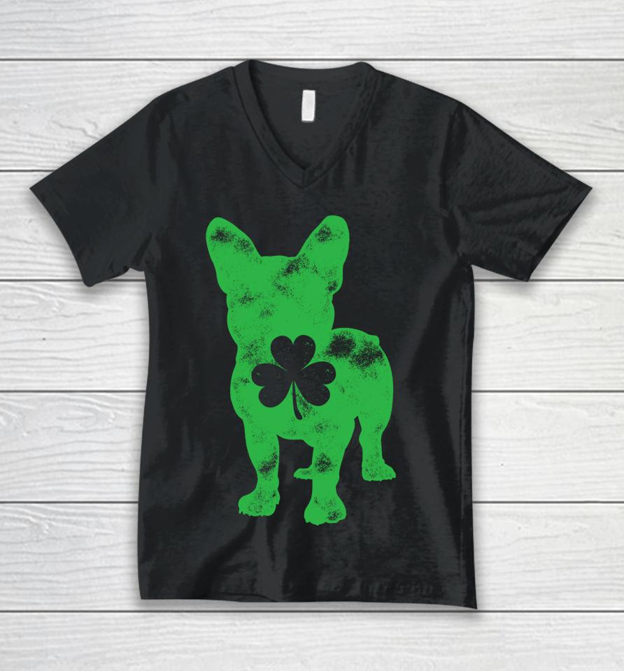 French Bulldog St Patrick's Day Unisex V-Neck T-Shirt