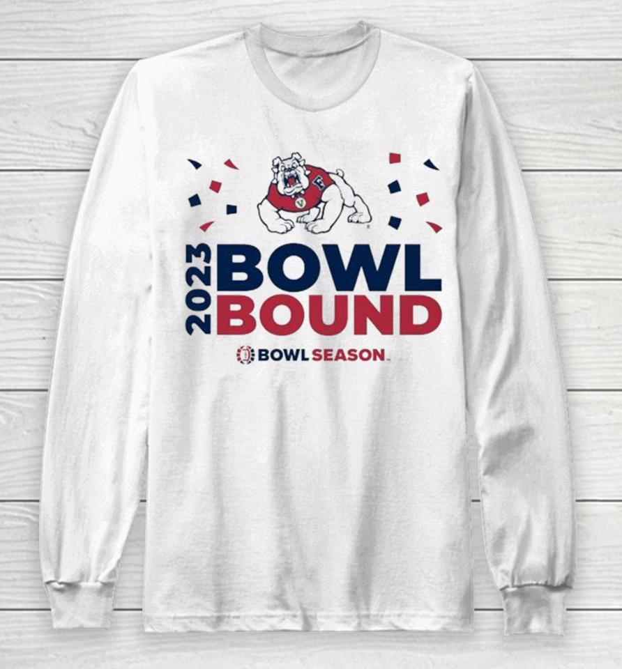 Fresno State Bulldogs 2023 Bowl Bound Bow Season Go Dawgs Logo Long Sleeve T-Shirt