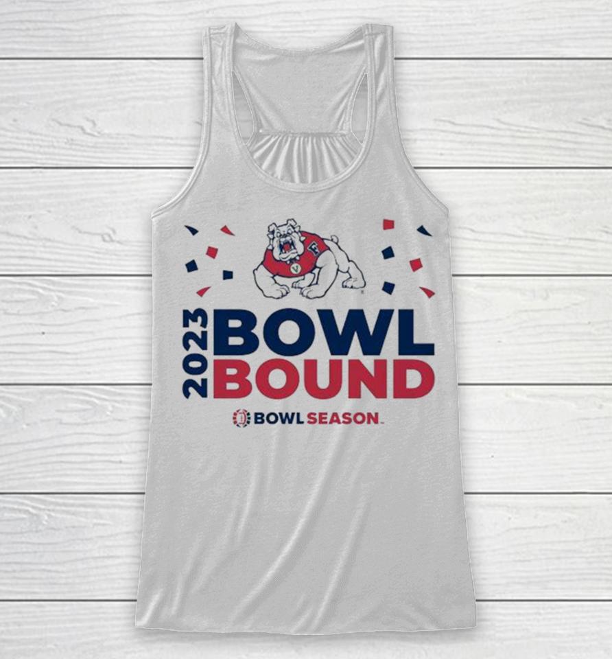 Fresno State Bulldogs 2023 Bowl Bound Bow Season Go Dawgs Logo Racerback Tank