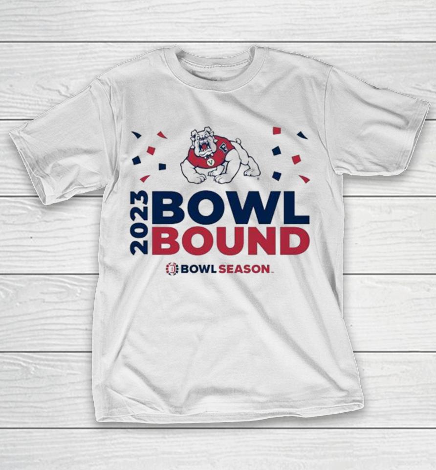 Fresno State Bulldogs 2023 Bowl Bound Bow Season Go Dawgs Logo T-Shirt