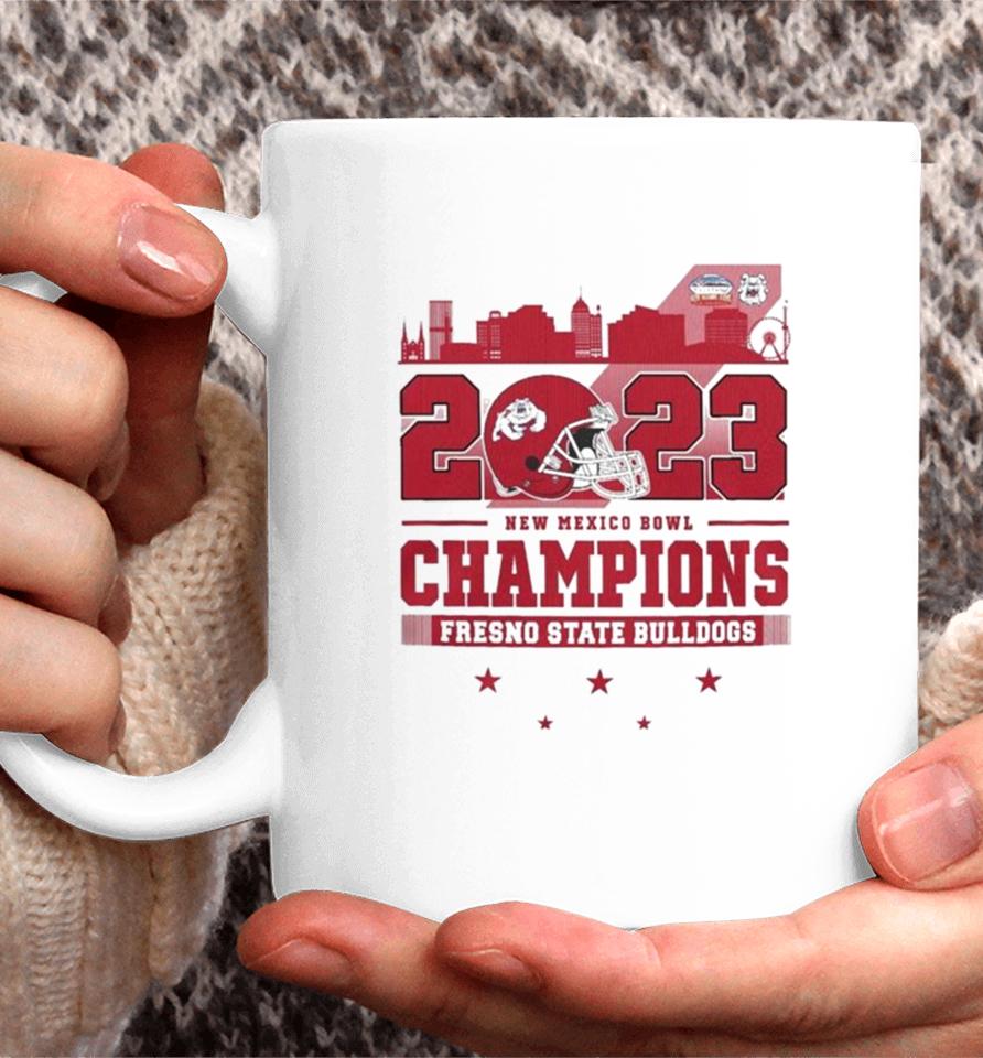 Fresno State Bulldogs Skyline 2023 New Mexico Bowl Champions Coffee Mug