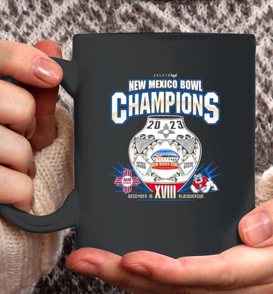 Fresno State Football 2023 New Mexico Bowl Champions Vs Nmsu Aggies Coffee Mug