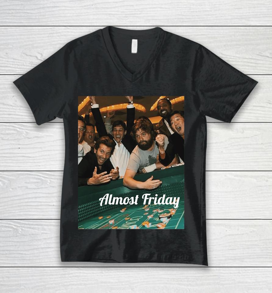 Fridaybeers Shop Almost Friday Gambling Unisex V-Neck T-Shirt