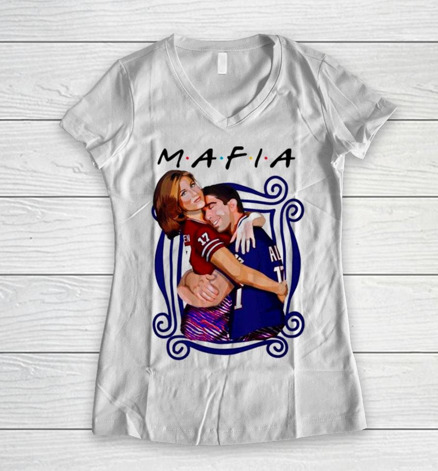 Friends Buffalo Bills Mafia Football Women V-Neck T-Shirt