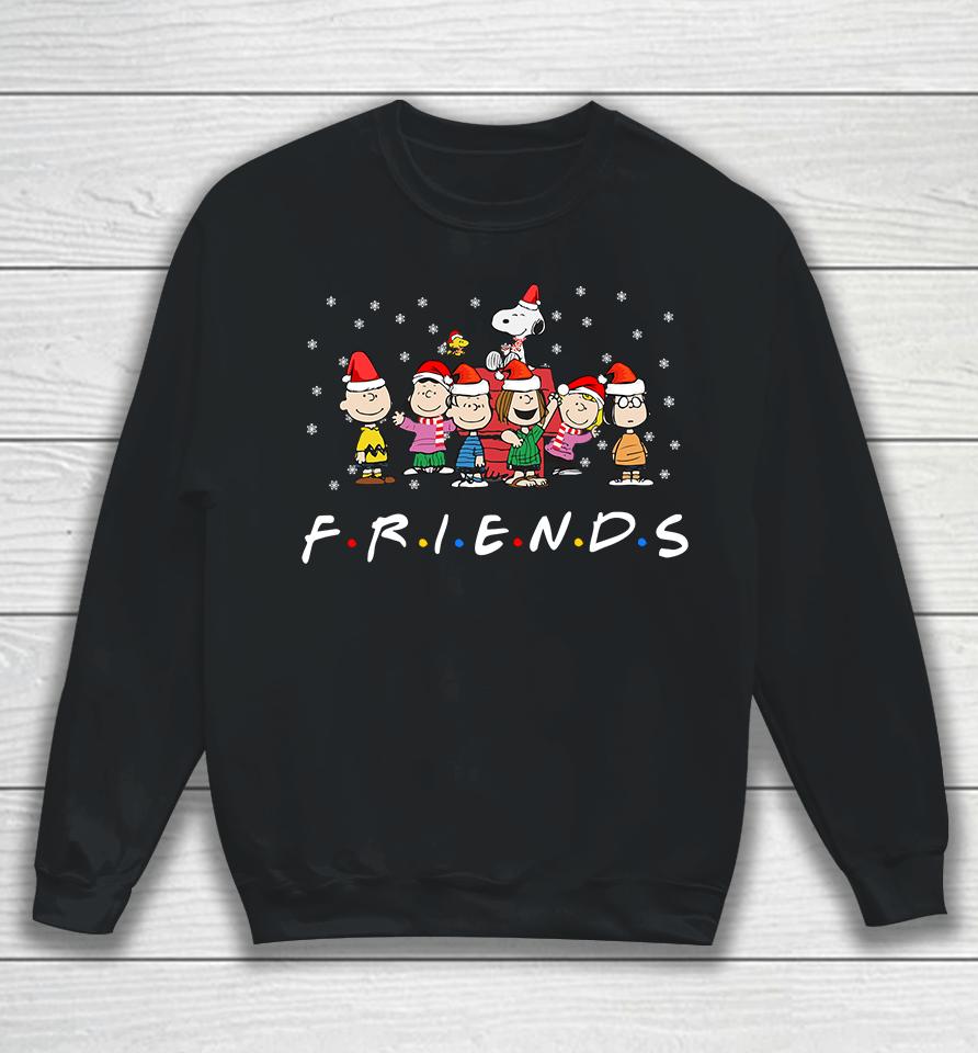 Friends Christmas Shirt, Peanuts Snoopy And Friends Santa Hat Mery Christmas Sweatshirt