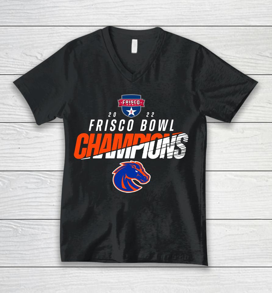 Frisco Bowl Shop 2022 Boise State Champion Miami Beach Bowl Unisex V-Neck T-Shirt
