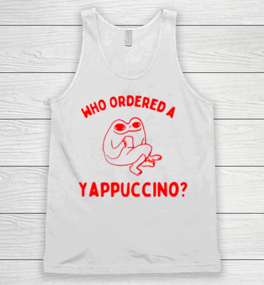 Frog Who Ordered A Yappachino Unisex Tank Top