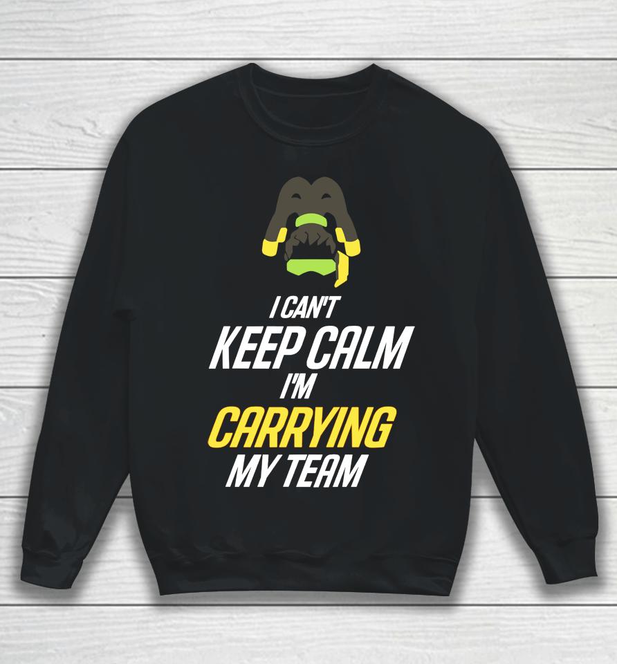 Frogger I Can't Keep Calm I'm Carrying My Team Sweatshirt