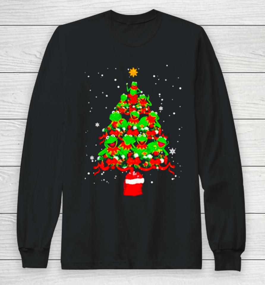 Frogs Merry Christmas Tree Sweatshirts Long Sleeve T-Shirt