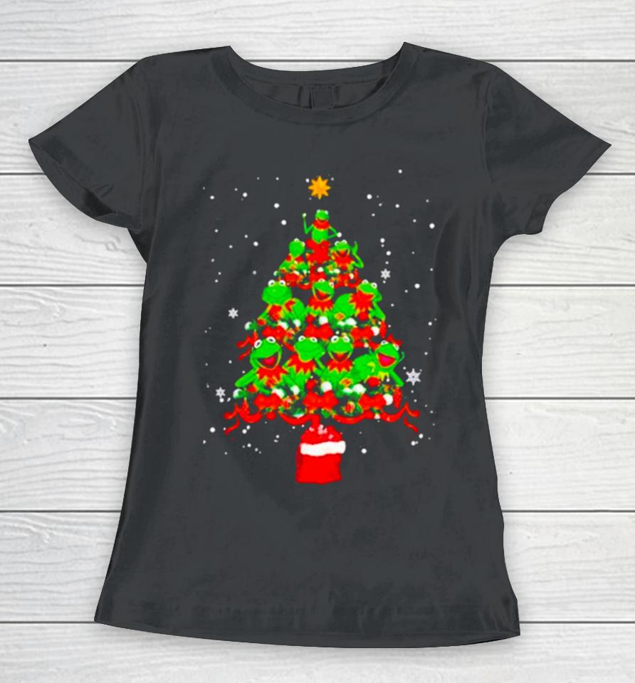 Frogs Merry Christmas Tree Sweatshirts Women T-Shirt