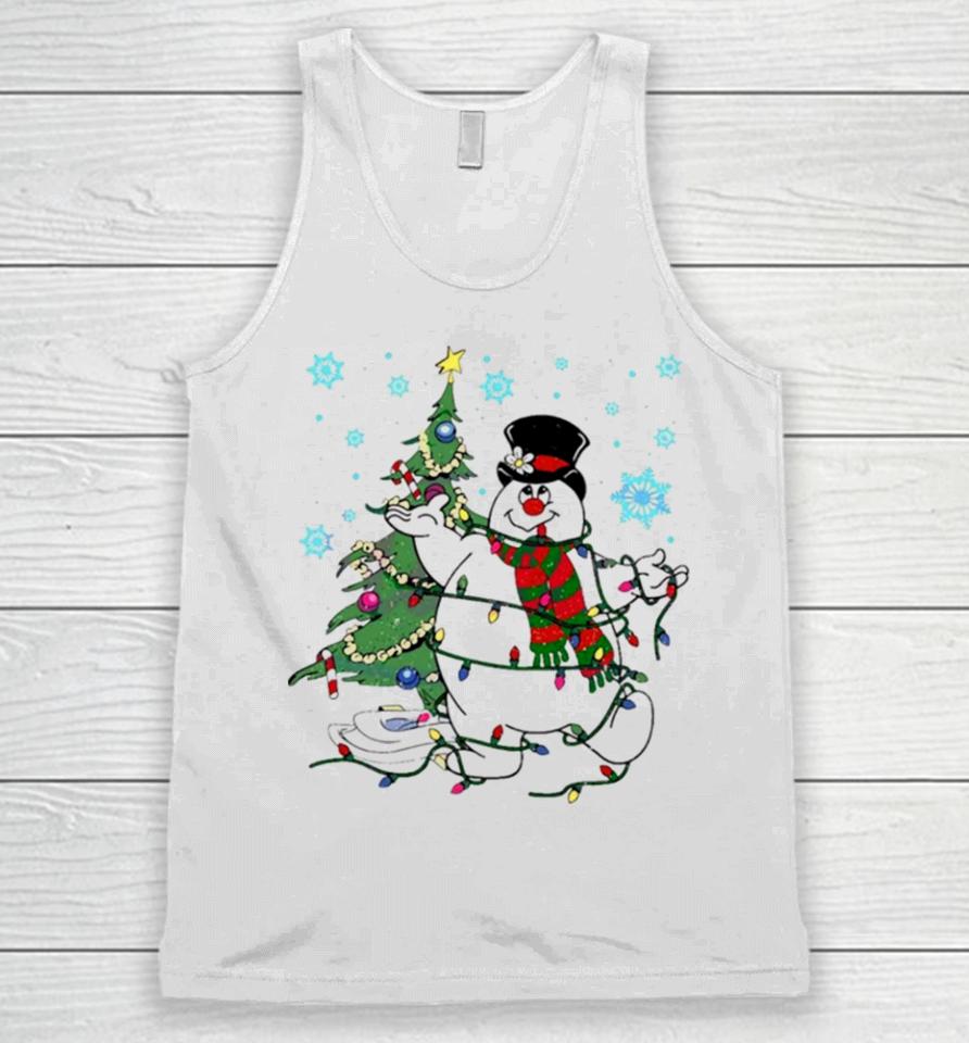 Frosty The Snowman Christmas Tree Unisex Tank Top