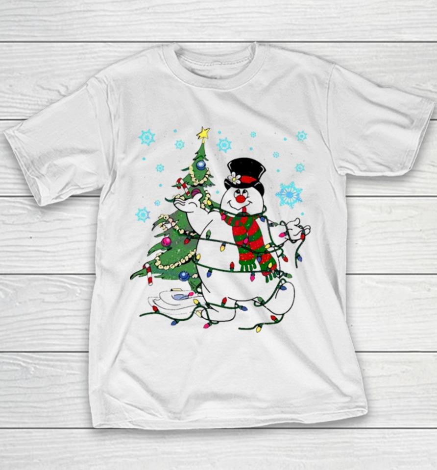 Frosty The Snowman Christmas Tree Youth T-Shirt