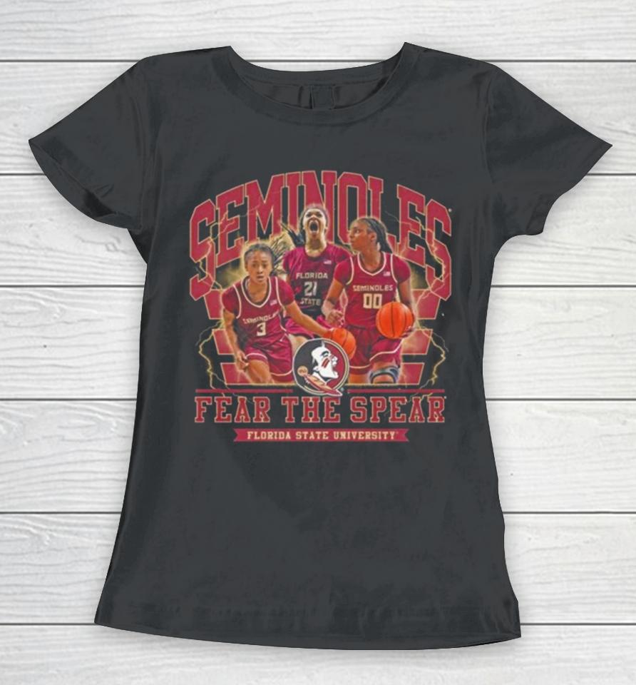 Fsu Fear The Spear 2024 Ncaa Women’s Basketball 2023 – 2024 Post Season Women T-Shirt
