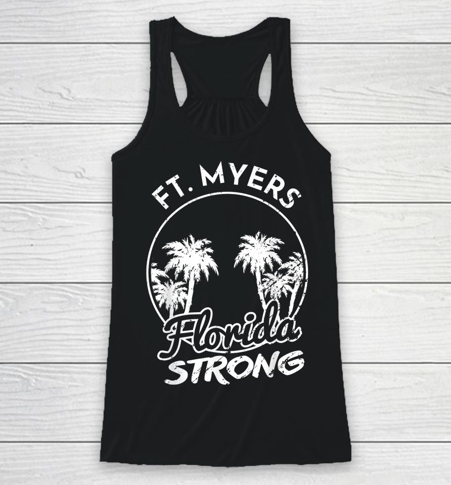 Ft Myers Florida Strong Community Support Racerback Tank