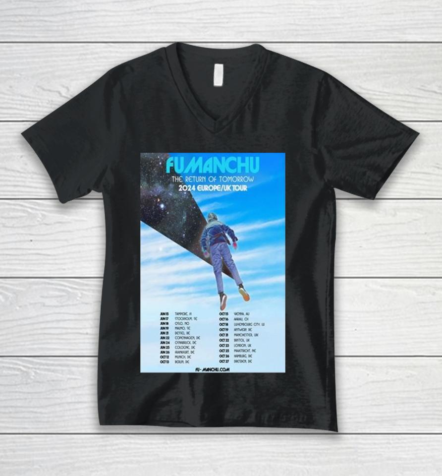 Fu Manchu The Return Of Tomorrow 2024 Europe Uk Unisex V-Neck T-Shirt