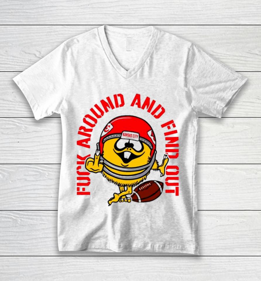 Fuck Around And Find Out Kansas City Chiefs Unisex V-Neck T-Shirt