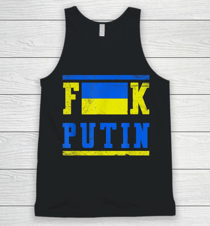 Fuck Putin Support Ukraine Unisex Tank Top