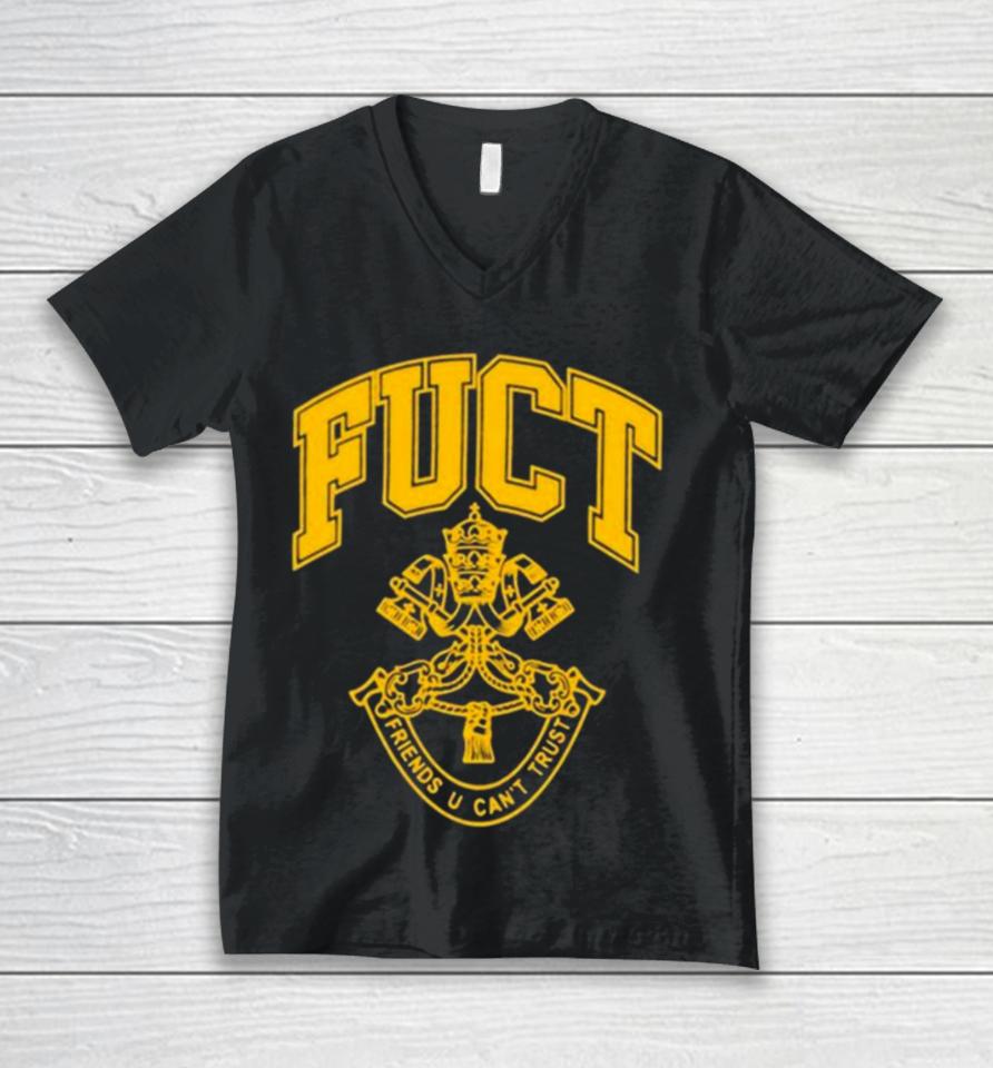 Fuct Vatican City Crest Unisex V-Neck T-Shirt