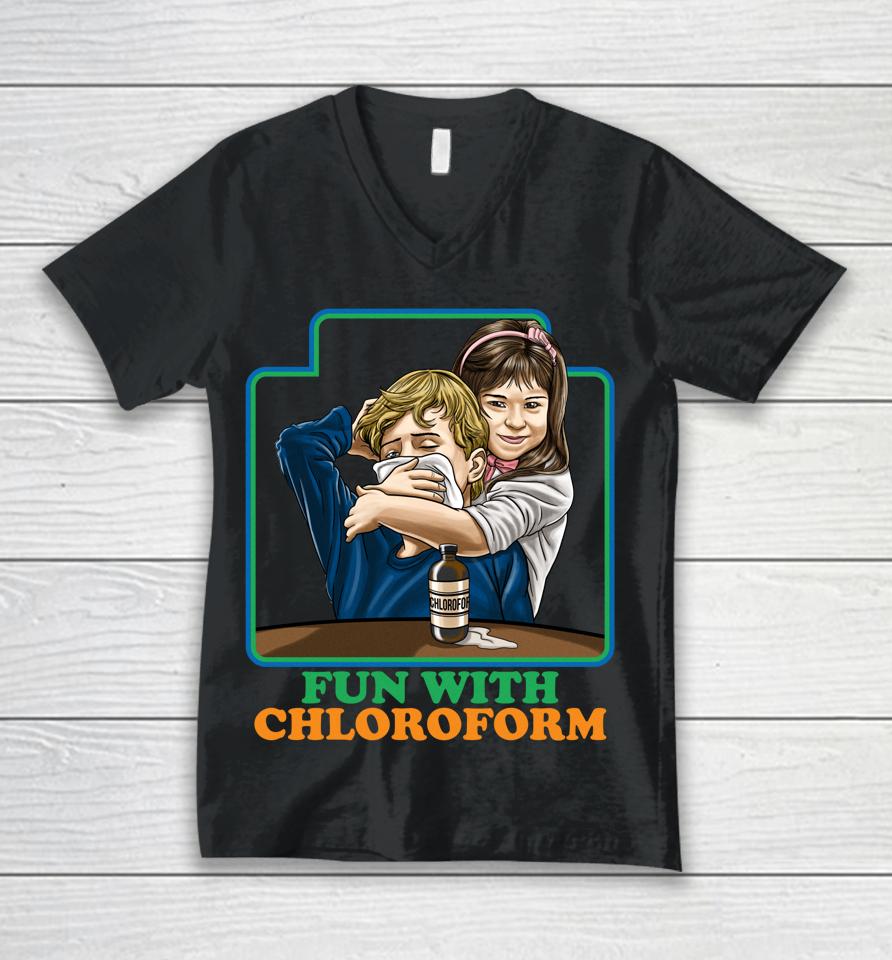 Fun With Chloroform Unisex V-Neck T-Shirt