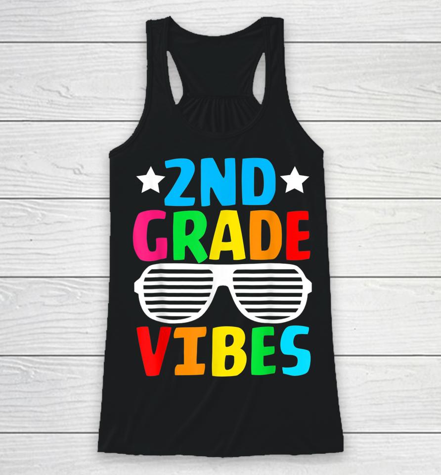 Funny 2Nd Grade Vibes First Day Of School Back To School Racerback Tank