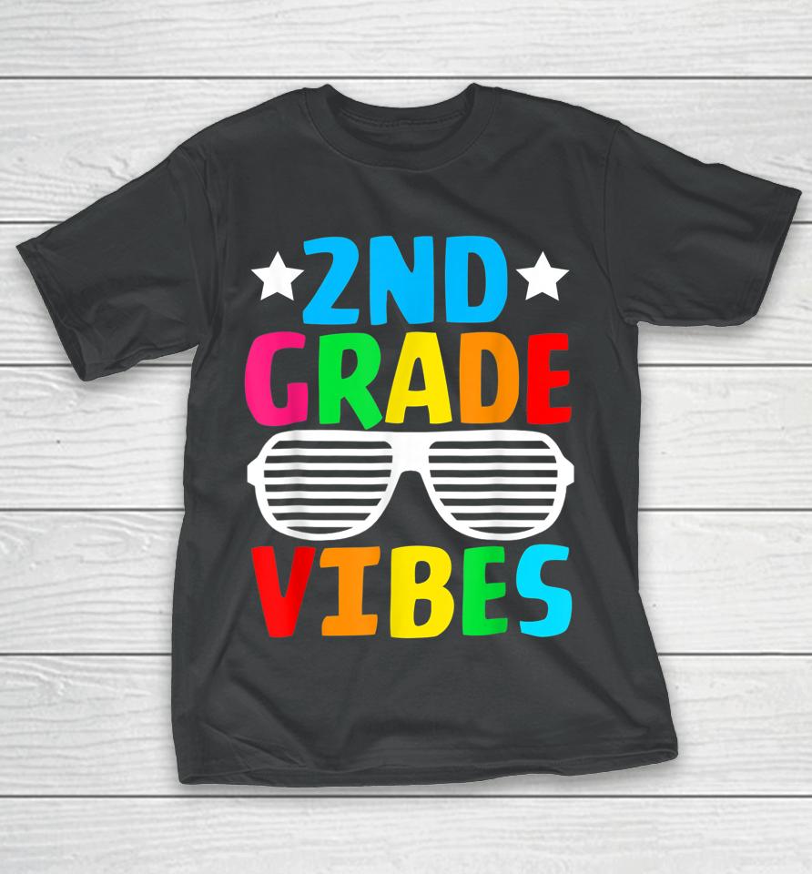 Funny 2Nd Grade Vibes First Day Of School Back To School T-Shirt