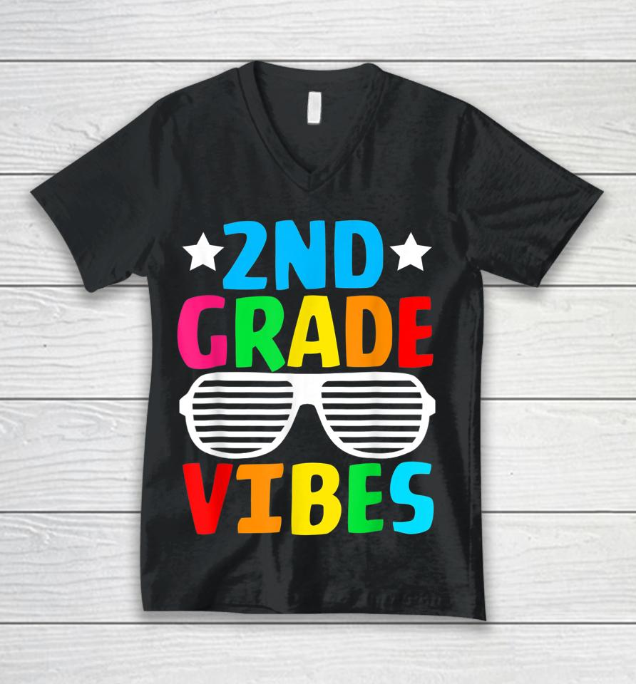 Funny 2Nd Grade Vibes First Day Of School Back To School Unisex V-Neck T-Shirt