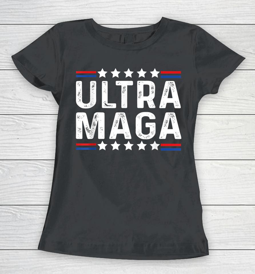 Funny Anti Joe Biden Vintage Ultra Maga Women T-Shirt