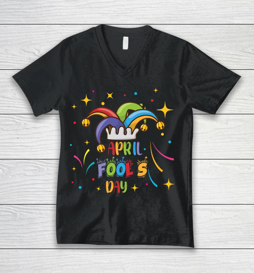 Funny April Fools Day Pranks Kit 1St April Jokes Kids Adults Unisex V-Neck T-Shirt