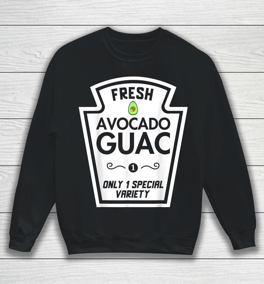 Funny Avocado Guac Group Condiments Halloween Diy Costume Sweatshirt